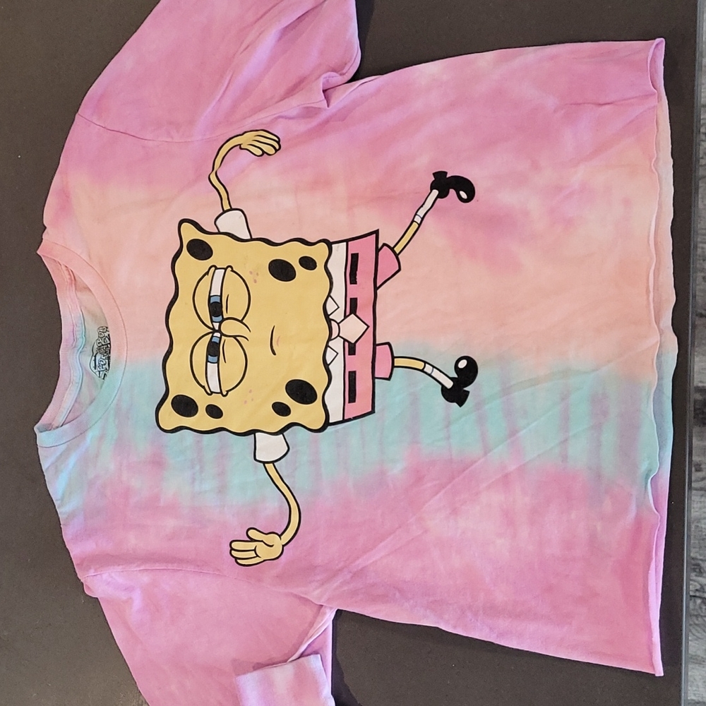 Long sleeve spongebob crop top